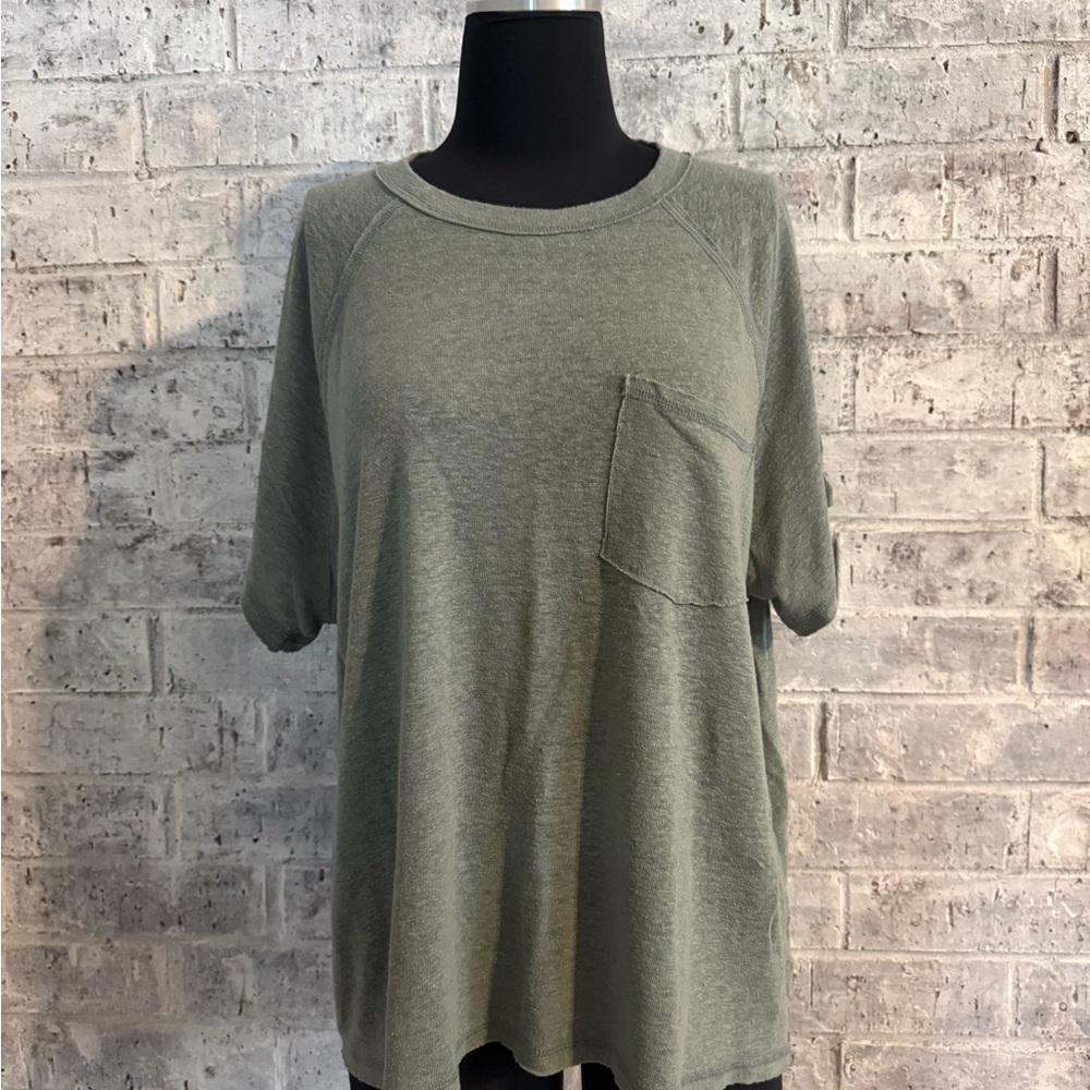 aerie Olive Green Relaxed Pocket Tee - Women
